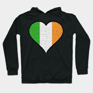 Irish Jigsaw Puzzle Heart Design - Gift for Irish With Ireland Roots Hoodie